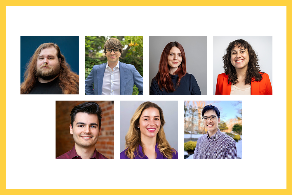 A collage of 7 headshots from the new faculty members